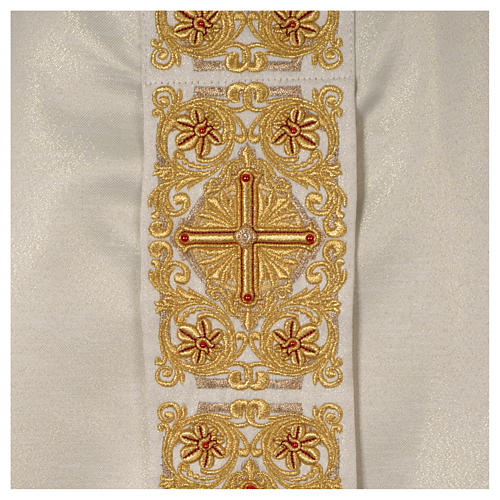 Chasuble with stones on orphrey, ivory Limited Edition 2