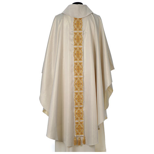 Chasuble with stones on orphrey, ivory Limited Edition 5