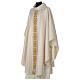 Limited Edition chasuble with glass appliques on orphrey and fringe s3