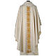 Limited Edition chasuble with glass appliques on orphrey and fringe s5