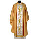 Chasuble in pure wool with embroidery on gallon, golden Gamma s1
