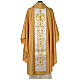 Chasuble in pure wool with embroidery on gallon, golden Gamma s5