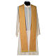 Chasuble in pure wool with embroidery on gallon, golden Gamma s7