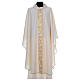 Chasuble in polyester with satin embroidered gallon and V neckline Gamma s5