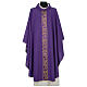 Chasuble in polyester with satin embroidered gallon and V neckline Gamma s6