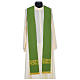 Chasuble in polyester with satin embroidered gallon and V neckline Gamma s8
