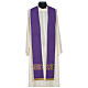 Chasuble in polyester with satin embroidered gallon and V neckline Gamma s11