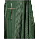 Chasuble in polyester and lurex with machine embroidery and stripes Gamma s3