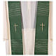 Chasuble in polyester and lurex with machine embroidery and stripes Gamma s8
