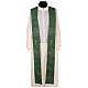Priest Chasuble with gold lines and cross in polyester and lurex Gamma s7