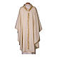 Chasuble in wool and lurex with embroidered reinforced neckline, light fabric Gamma s1
