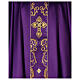 Chasuble in polyester satin with embroidered reinforced neckline and strass cross Gamma s2