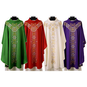 Chasuble in pure wool with embroidery decoration Gamma