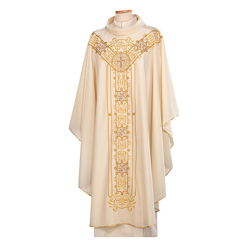 Chasuble in pure wool with embroidery decoration Gamma 2