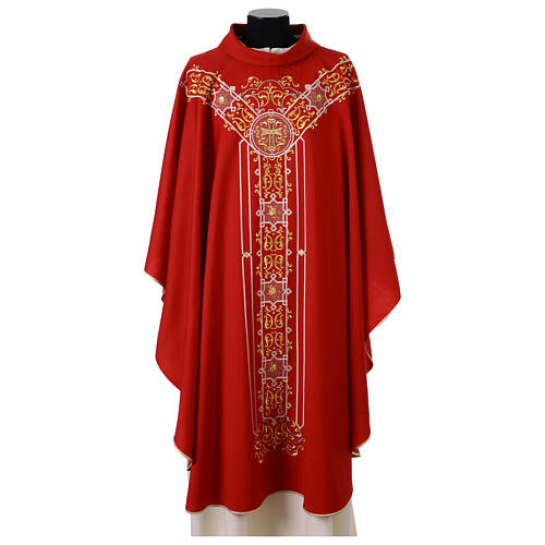 Chasuble in pure wool with embroidery decoration Gamma 4