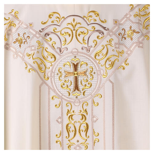 Chasuble in pure wool with embroidery decoration Gamma 7