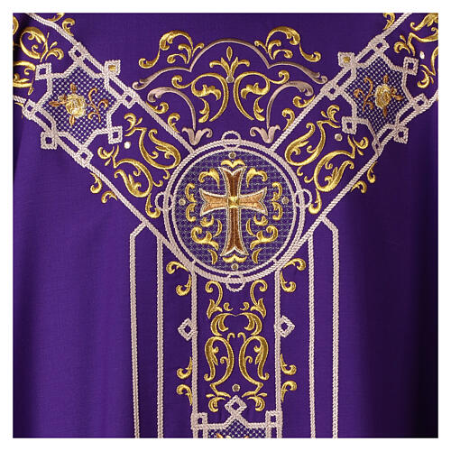 Chasuble in pure wool with embroidery decoration Gamma 9