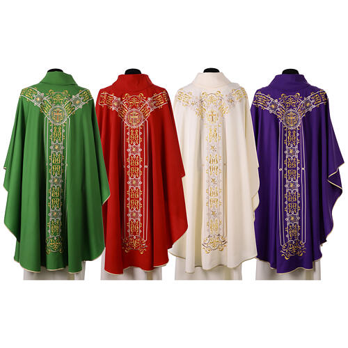 Chasuble in pure wool with embroidery decoration Gamma 10