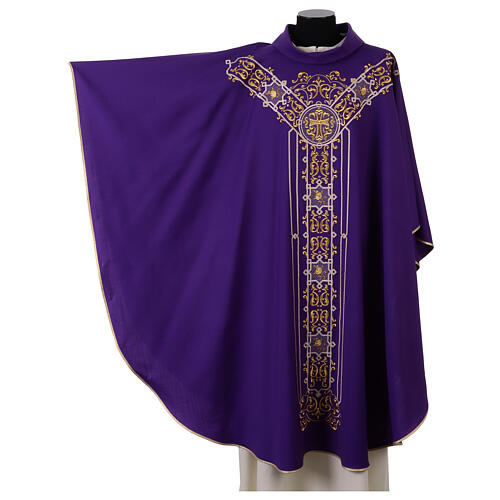 Chasuble in pure wool with embroidery decoration Gamma 15