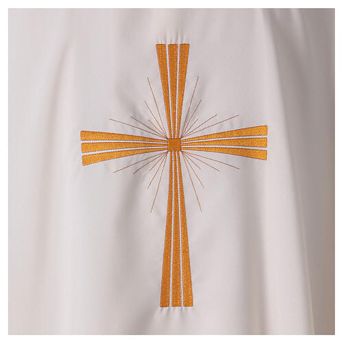 Chasuble in polyester with machine embroidery on front and back Gamma 2