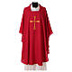 Chasuble in polyester with machine embroidery on front and back Gamma s4