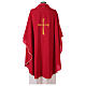 Chasuble in polyester with machine embroidery on front and back Gamma s7