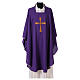 Cross Chasuble in polyester with machine embroidery on front and back Gamma s6