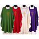Catholic Priest Chasuble 100% polyester with machine embroidery cross, light fabric Gamma s1