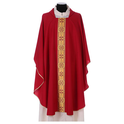 Chasuble in polyester with decorated gallon Gamma 4