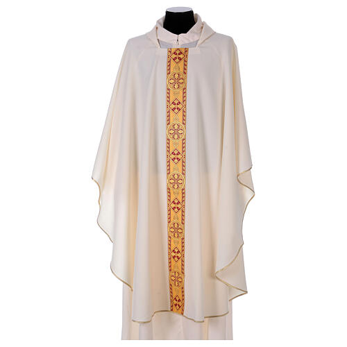 Chasuble in polyester with decorated gallon Gamma 5