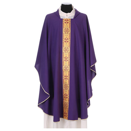Chasuble in polyester with decorated gallon Gamma 6