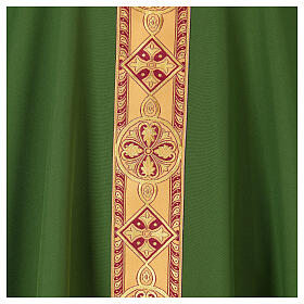 Monastic Chasuble in polyester with decorated gallon Gamma