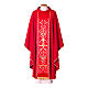 Chasuble in pure wool with hand-embroidered gallon Gamma s2