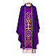 Chasuble in pure wool with hand-embroidered gallon Gamma s3