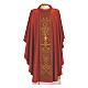 Chasuble in pure wool with hand-embroidered gallon Gamma s4
