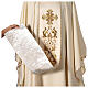 Chasuble 100% wool with hand-embroidered gallon and golden cross Gamma s3