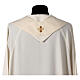 100% Wool Chasuble with hand-embroidered galloon and golden cross Gamma s10