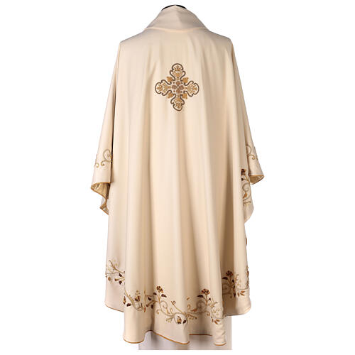 Wool chasuble with cross directly HAND-EMBROIDERED on the fabric Gamma 6