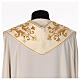 Roman stole in silk and cotton blend HAND EMBROIDERED Gamma s7