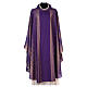 Chasuble in wool and lurex with stripes, light fabric Gamma s7