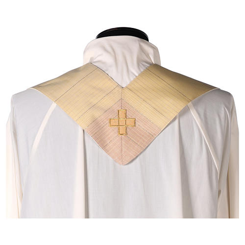 Chasuble in wool and lurex, blended colour Gamma 7