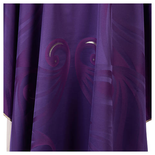 STOCK Wool Chasuble blended color with embroidered Cross Gamma 4