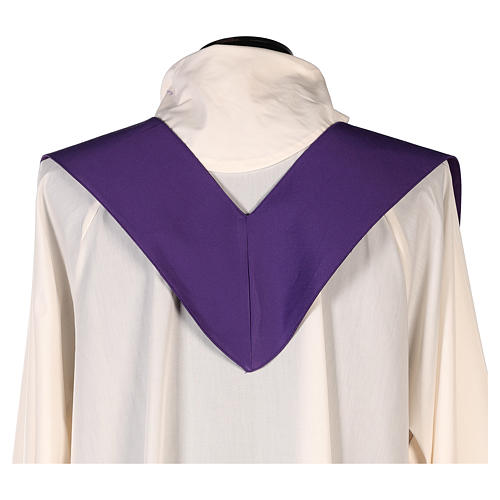 STOCK Wool Chasuble blended color with embroidered Cross Gamma 9
