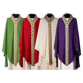 Byzantinische Kasel aus Polyester in 4 liturgischen Farben