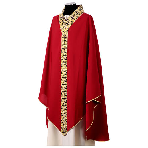 Casulla bizantina poliéster 4 colores litúrgicos 6