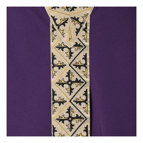 Chasuble byzantine polyester 4 couleurs liturgiques 10