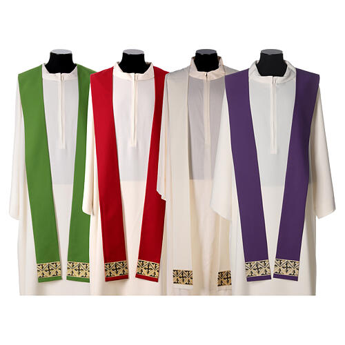 Chasuble byzantine polyester 4 couleurs liturgiques 12