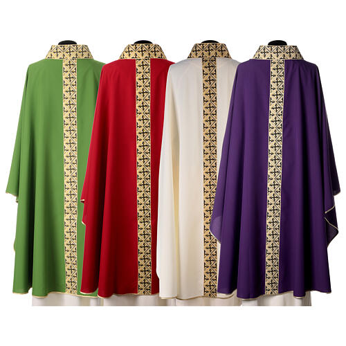 Byzantine chasuble in polyester 4 liturgical colors 11