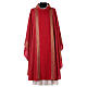 Chasuble in wool and lurex, vertical stripes Gamma s1