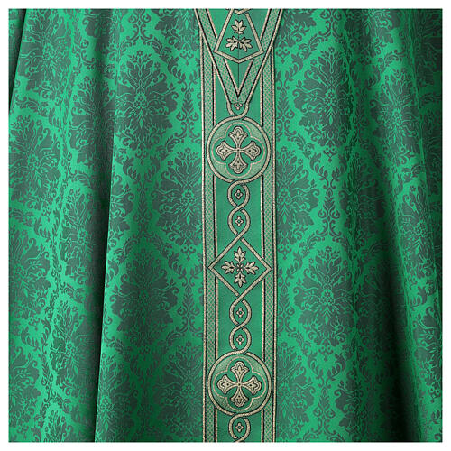 Damask chasuble with v-neck, 100% acetate 3